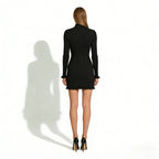 Agathe | Women's Black Bodycon Mini Dress with Sculpting Fit | Elegant Style for Confidence