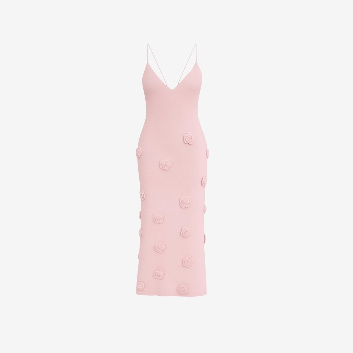 Alexie | Women's Midi Dress with Hand-Applied Rosettes | Elegant Fit for Timeless Style